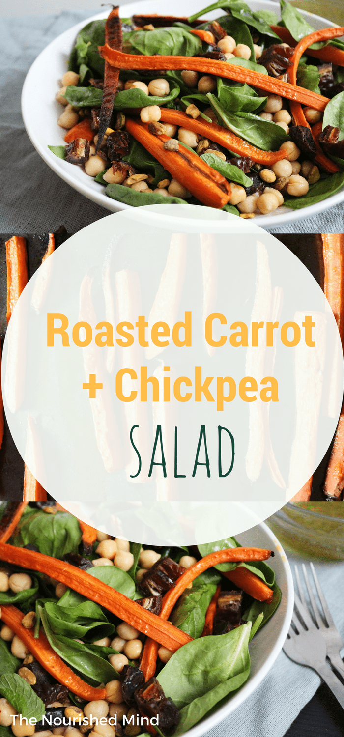 Roasted Carrot Chickpea Date Salad {vegan Gf} The Nourished Mind