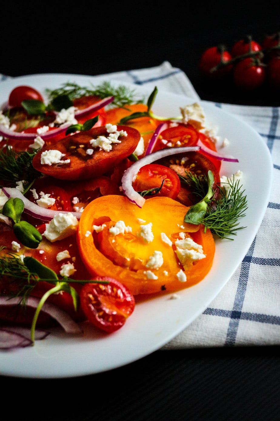 Heirloom Tomato, Feta + Dill Salad | The Nourished Mind